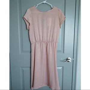 STEVIE HENDER MAYA SHIMMER DRESS IN CHAMPAGNE